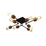 8 Light bulb light black kitchen light iron dining light fixtures