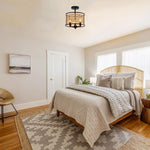 3 Light light fixture black ceiling lighting iron semi flush mountceiling light