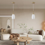 4.72” Hanging light gold light fixture art glass pendant light