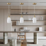 4.72” Hanging light gold light fixture art glass pendant light