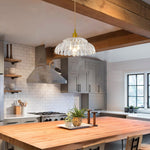 11.8” Hanging lights gold light fixture glass lamp vintage