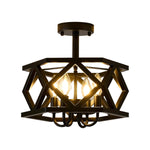 4 Light light bulb black ceiling light metal kitchen ceiling light