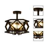 4 Light light bulb black ceiling light metal kitchen ceiling light