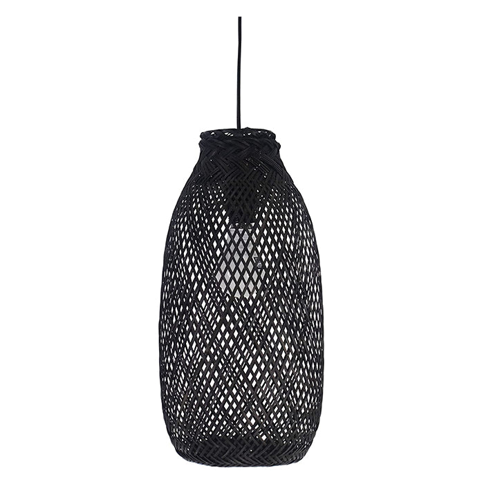 Black bamboo pendant light cage hanging ceiling light fixtures