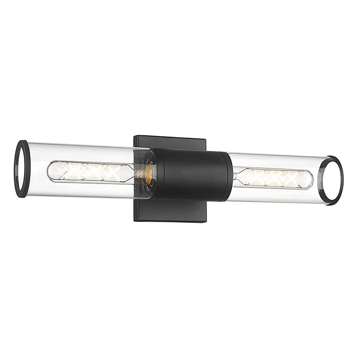 Black bathroom wall light fixture glass indoor wall sconce