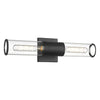 Black bathroom wall light fixture glass indoor wall sconce