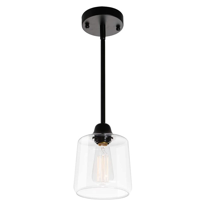 Black glass pendant lamp vintage farmhouse pendant light fixture