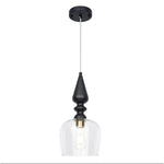 Black pendant lighting glass hanging light fixture