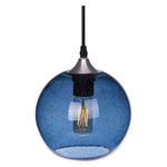 Blue glass pendant light globe hanging pendant lamp for kitchen
