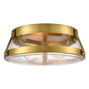 Brass ceiling light fixture industrial ceiling lamp with seeded glass shade