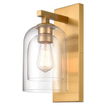 Brass wall sconce glass wall mounted light