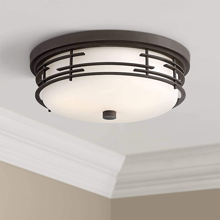 Bronze modern ceiling light flush mount lighting white glass ceiling lamp