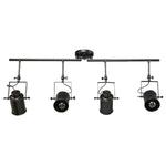 4 light industrial black track ceiling light