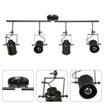 4 light industrial black track ceiling light