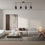 4 light industrial black track ceiling light