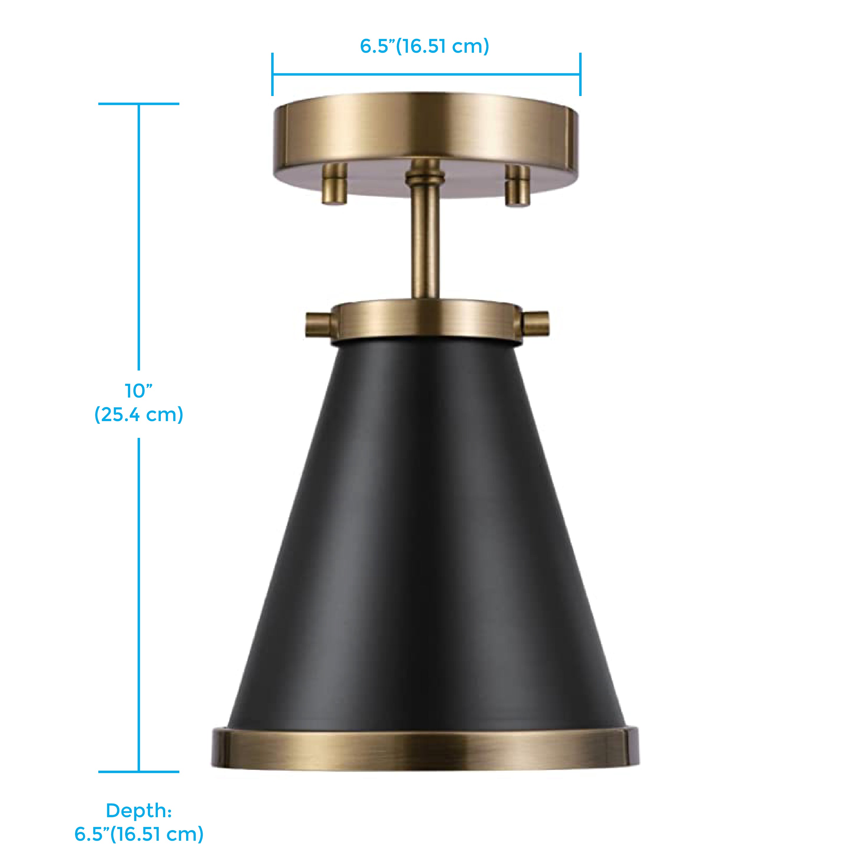 Matte Black industrial ceiling light Metal flushmount ceiling light black light lamp