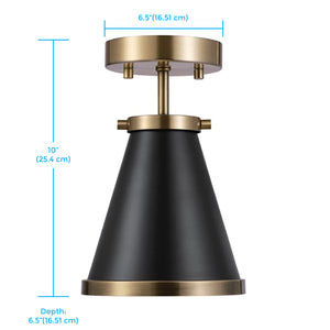 Matte Black industrial ceiling light Metal flushmount ceiling light black light lamp