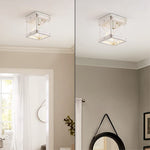 1-Light flush ceiling light fixture Metal hall lights ceiling mount wood light fixture