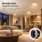 LED recessed light, 3000K, Bright Black reflector