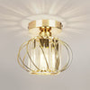 Crystal ceiling lamp gold small close to ceiling light fixturec
