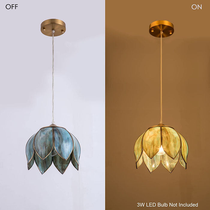 Decor lotus brass pendant light fixture farmhouse pendant chandelier