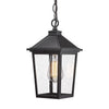 Farmhouse exterior hanging porch light black chandelier with seeded glass shade