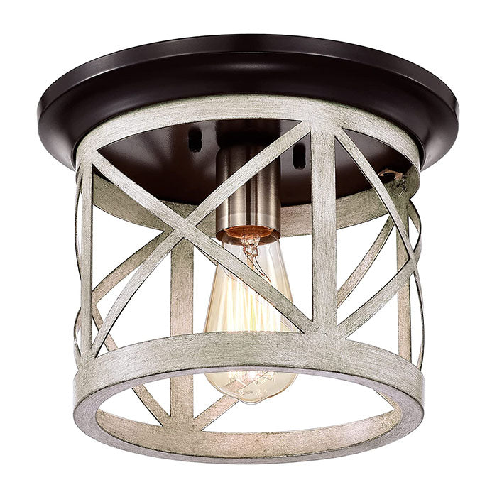 Farmhouse flush mount light farmhouse cage drum ceiling lamp