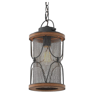 Farmhouse pendant light meshed black pendant lamp with glass shade