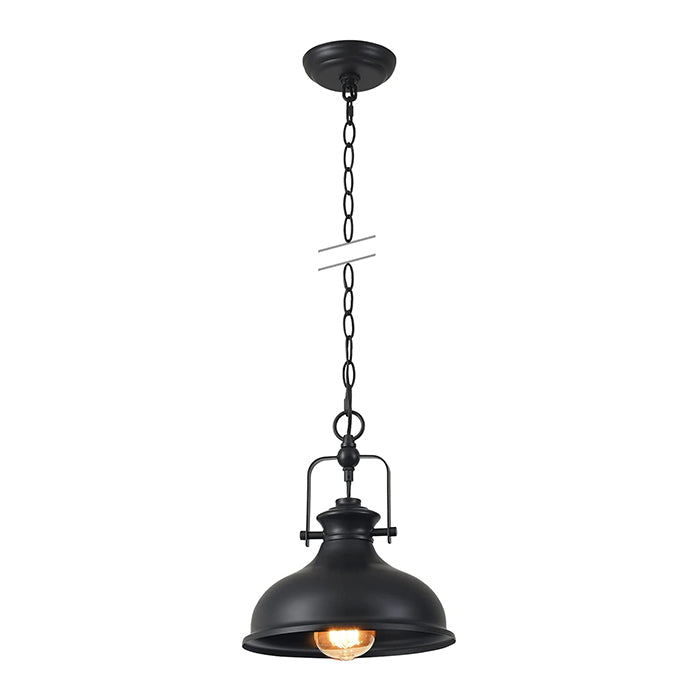 Industrial black pendant light farmhouse dome hanging light fixture