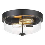 Industrial ceiling light fixture with clear glass shade vintage black ceiling lamp
