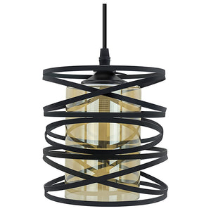 Industrial geometric pendant light metal retro black ceiling pendant lamp
