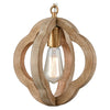 Industrial wood chandelier farmhouse rust pendant light brown wood pendant lamp