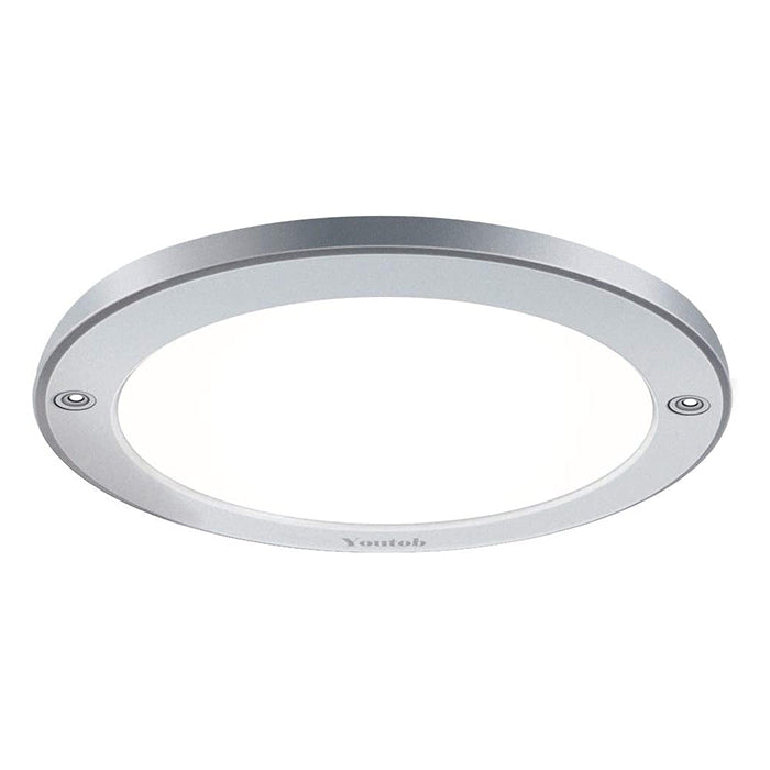 LED Flush Mount Ceiling Light Silver Round Ceiling Lighting Fixture