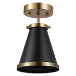 Matte Black industrial ceiling light Metal flushmount ceiling light black light lamp