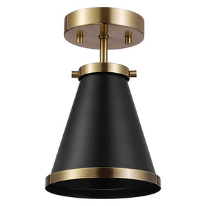 Matte Black industrial ceiling light Metal flushmount ceiling light black light lamp