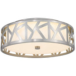 Modern LED flush mount light fixture LED close to ceiling lighting with nickel finish