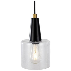 Modern black hanging lighting glass pendant lamp bar light