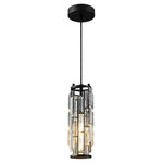 Modern black pendant lighting modern crystal pendant lamp adjustable lighting fixture