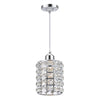 Modern crystal pendant light adjustable hanging pendant lighting with chrome finish