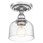 Modern semi flush mount ceiling light hallway ceiling lamp with seeded glass shade