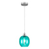 Modern teal glass pendant light mini globe pendant lighting fixture