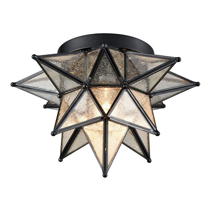Moravian star ceiling light boho flush mount ceiling fixture
