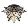 Moravian star ceiling light boho flush mount ceiling fixture