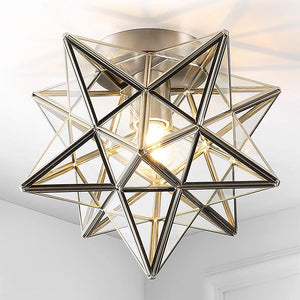 Moravian star ceiling light contemporary flush mount ceiling fixture