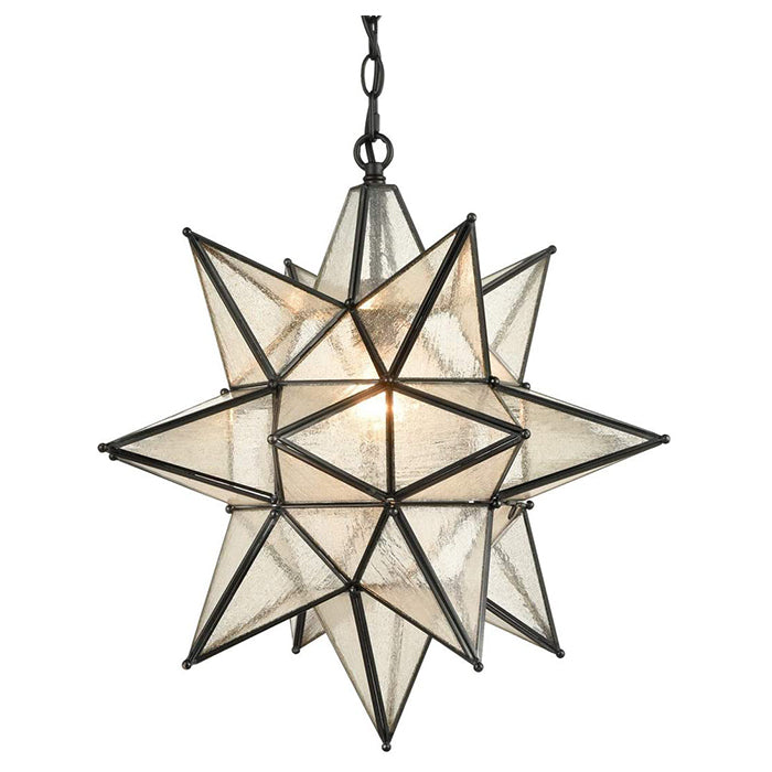 Movarian pendant light vintage star pendant lamp with black finish ...