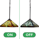1 Light tiffany Amber Brown glass pendant light 12 Inch Hanging Lamp