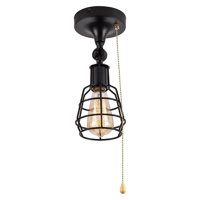 Oil Black light fixture with pull chain 1 Light pull light fixture Industrial pull chain light