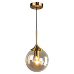 Amber globe lights Glass kitchen lights over sink Modern 1-Light hanging nightstand
