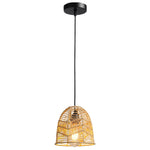 Natural And black pendant light 7.87" Hanging Lamp Farmhouse Pendant Lighting Fixture