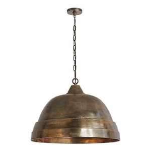 Oxidized Brass industrial lighting Aluminum dome light fixtures 1-Light kitchen island pendant lighting